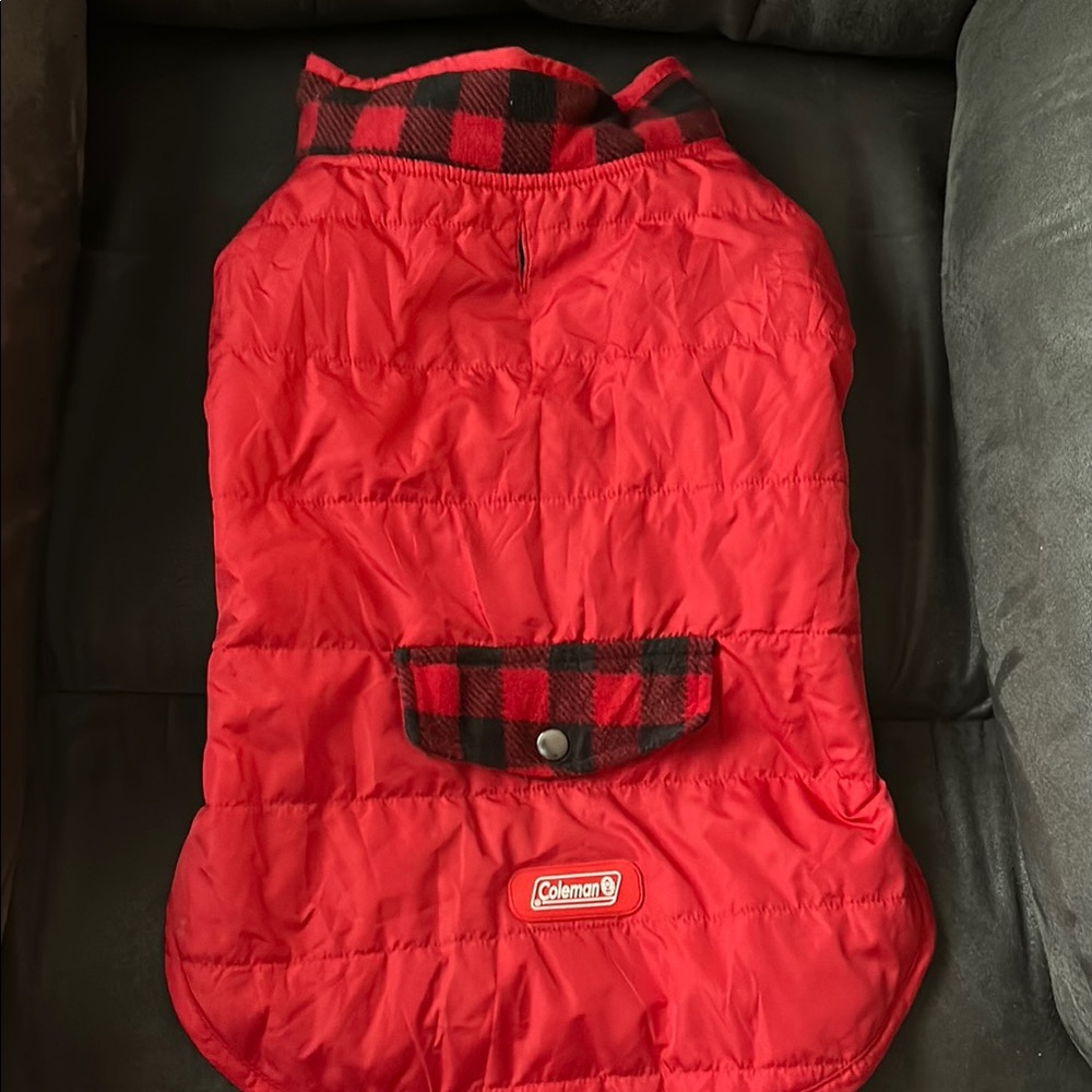 Coleman Red Dog Jacket with Plaid Accents